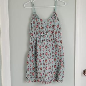 Mossimo Supply Medium Blue Floral Mini Dress